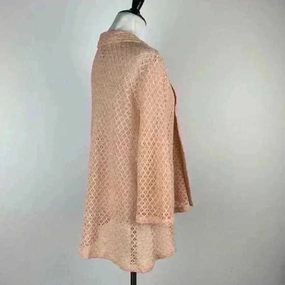 Ruby Rd sweater size XL pink metallic cardigan - Picture 3 of 8